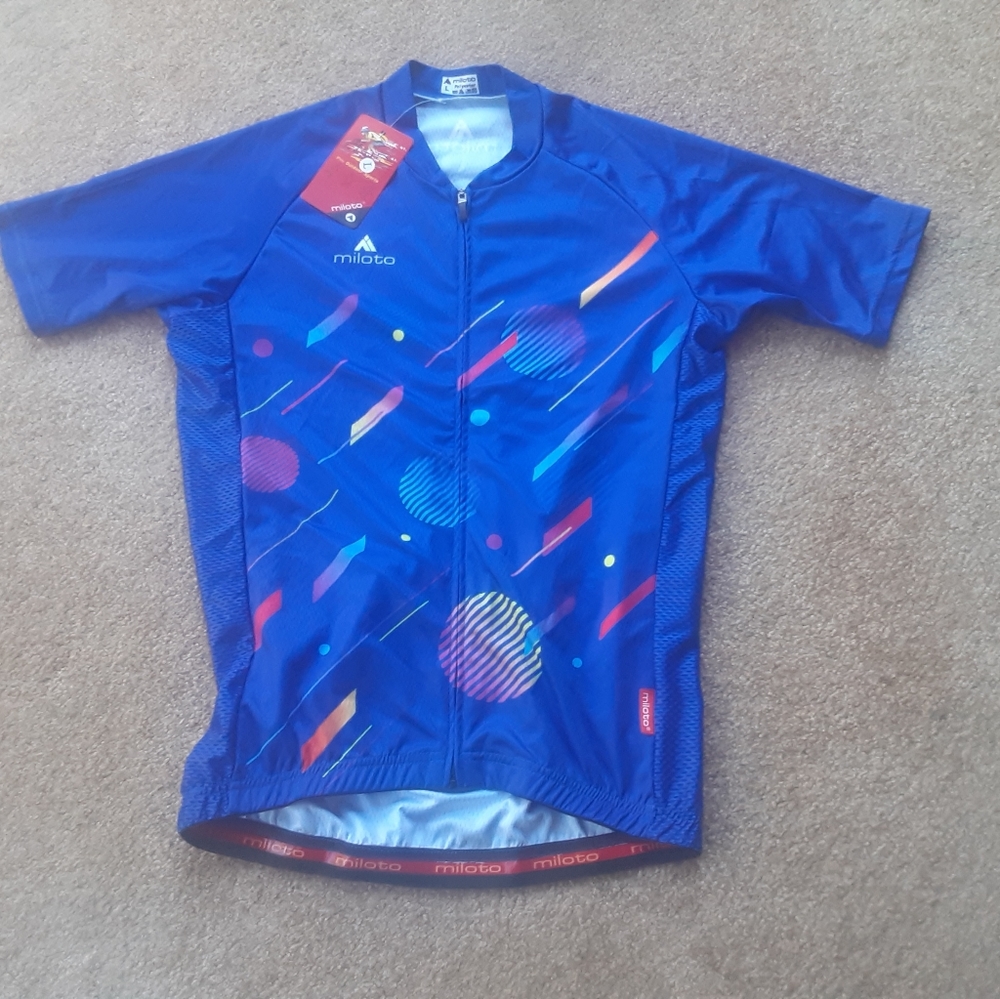 Miloto Bike Jersey, Full Zip, 3 Rear Pockets, NWT